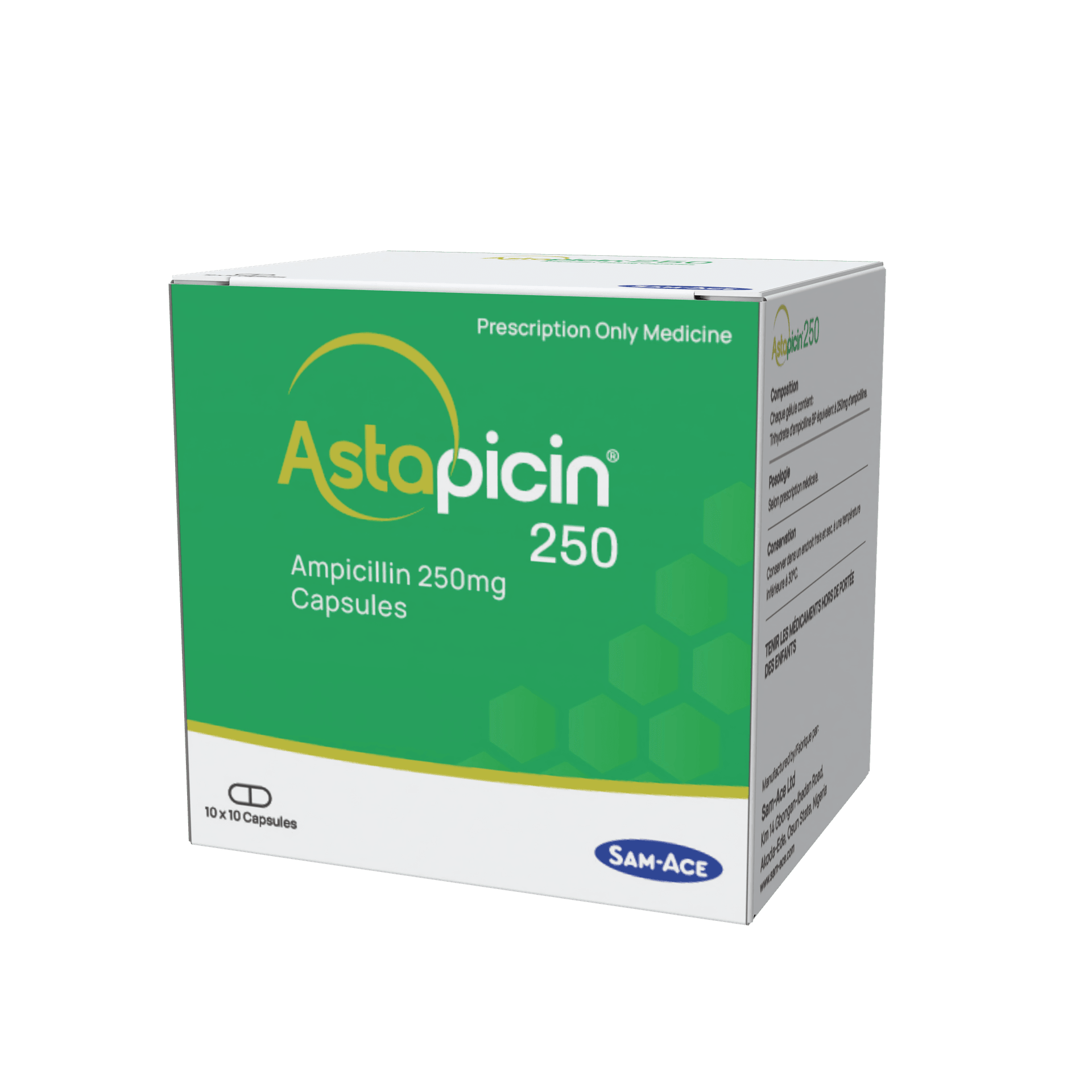 Astapicin 250 Capsule pack